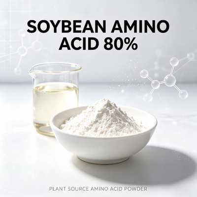 Plant Source Hydrolyzed 80% Amino Acid Powder Fluidity White Powder Nitrogen 11% For Liquid